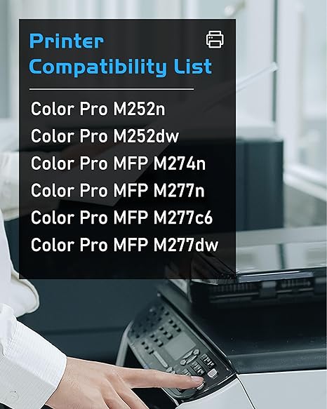 1 Hp 201A Toner Multipack CF400A for Color Laserjet Pro MFP M277dw M252 M277 Printer Compatible - Image 2