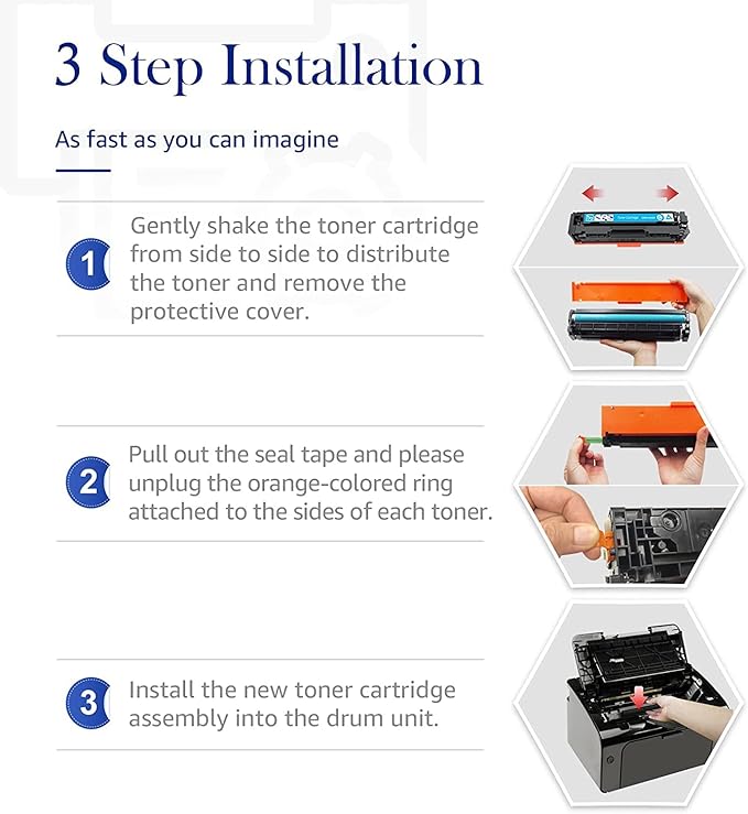 614q+Y9N56L._AC_SX679_ Compatible For Canon 045 045H CRG-045H Toner for Canon Color imageCLASS MF634Cdw MF632Cdw LBP612Cdw LBP612C LBP612 MF632 MF632C 634C MF634 Laser Printer (4 Pack) - Image 5