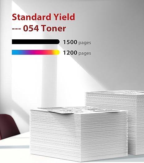 81ZaEWG-OyL._AC_SX466_ Canon 054H Toner Cartridge 4 Pack - Replacement for Canon 054 Toner Cartridge Set, for Canon MF642cdw,  MF641Cdw, LBP622Cdw Laser Printers - Image 5