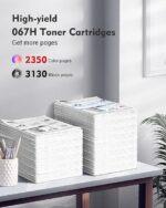 Compatible Canon 067H Toner Cartridge Set MF654Cdw - High Yield Replacement for Canon 067, for Canon MF656cdw Toner Cartridges, for Color ImageClass MF656Cdw, MF654Cdw LBP633Cdw (4 Pack) - Image 6