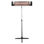 Alva Electric Infrared Patio Heater 2000 W – with Telescopic Stand/Remote and Wall Mount Option EPH620