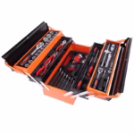 1/2 and 1/4. 85 Piece Tool Set With Metal Box