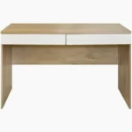 Kronberg Desk with Two Drawers Oak/White (600 x 1200 x 750 mm)