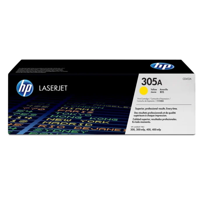 HP 305A Original LaserJet Toner Cartridge - Yellow CE412A - Image 1