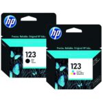 Original Hp 123 Black & Tri-Colour Ink Cartridge Combo