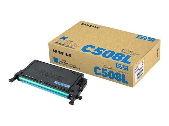 Samsung CLP-620, CLP-670 Original Cyan Toner Cartridge CLT-C508L - Image 1