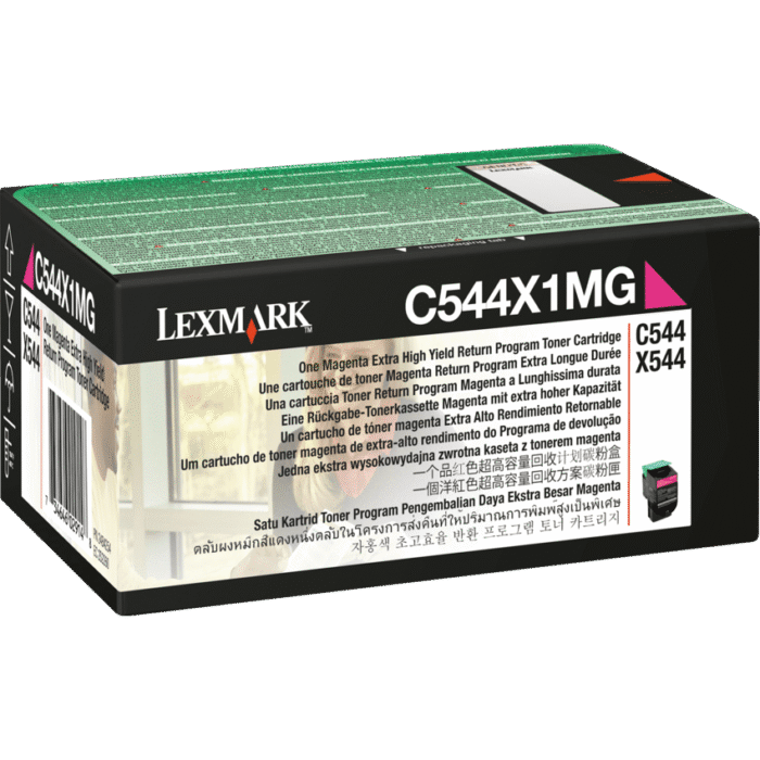 Lexmark C544 X548 Magenta Extra High Yield Toner Cartridge C544X1MG - Image 1