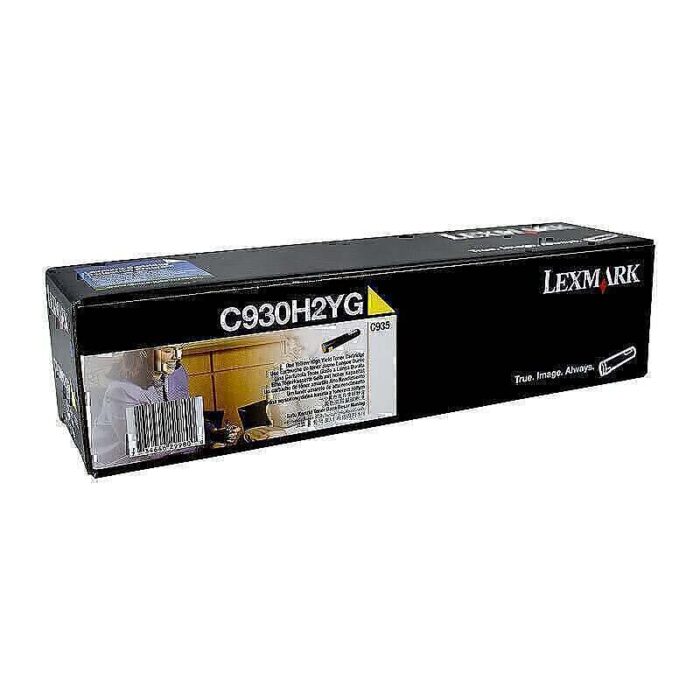 Lexmark C935 Original Yellow Toner Cartridge (C930H2YG) - Image 1