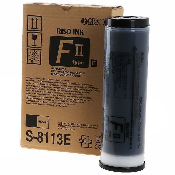 RISO S-8113E Black Original Ink - Image 1