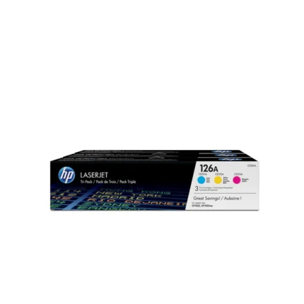 HP CP1025, M275nw Original 126A Y/M/C Tri-Color Toner Cartridge