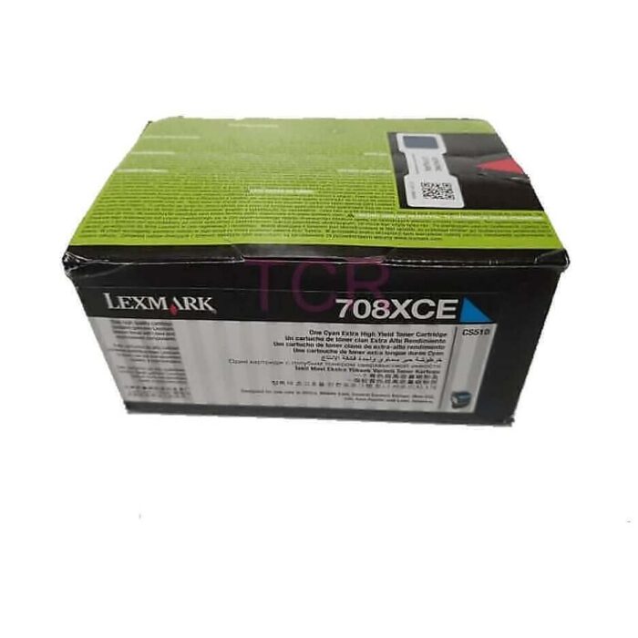 Lexmark 708XCE Extra High Yield Cyan Toner CS510dte - Image 1