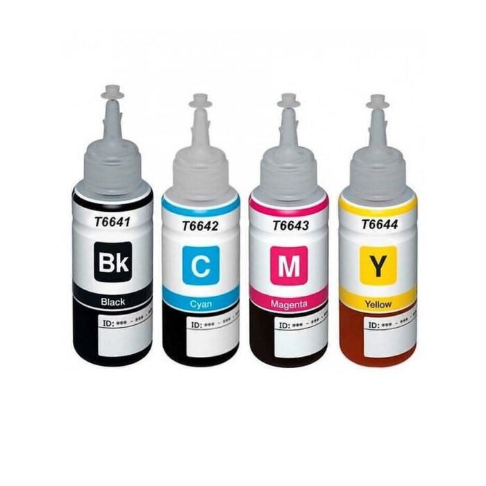 Epson Tank L605,L655 Compatible Value Pack Ink Cartridge T 6641/6642/6643/6644 - Image 1